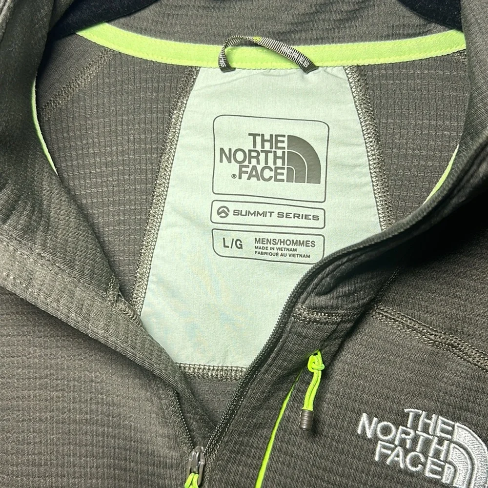 The North Face Summit Series green quarter zip up